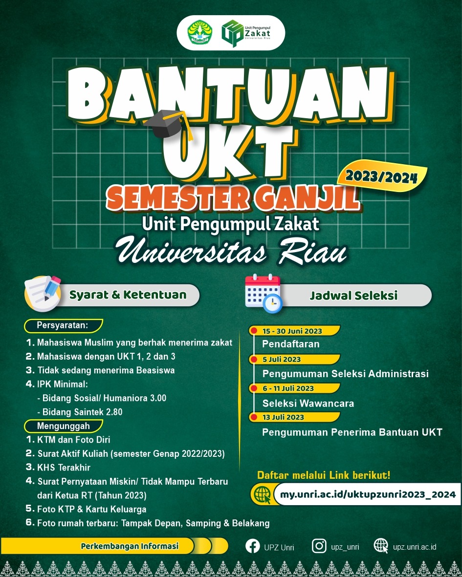 Bantuan UKT Semester Ganjil TA 2023 2024 Unit Pengumpul Zakat