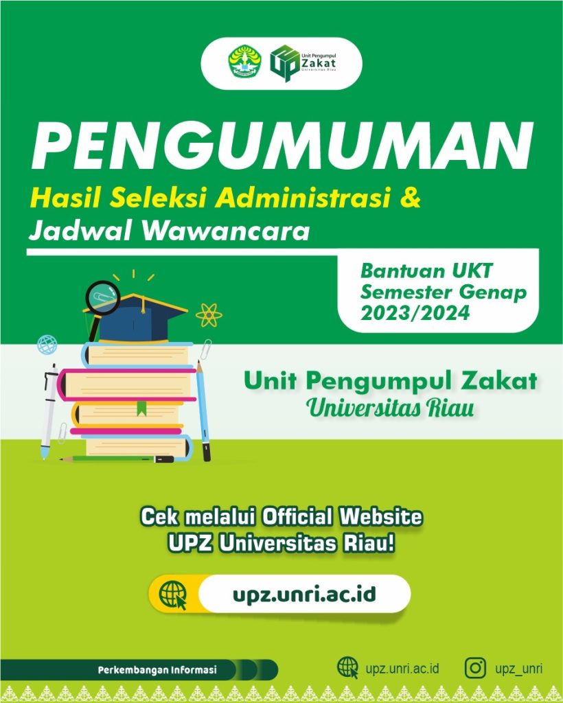 Pengumuman Hasil Seleksi Administrasi Program Bantuan Ukt Upz Semester 